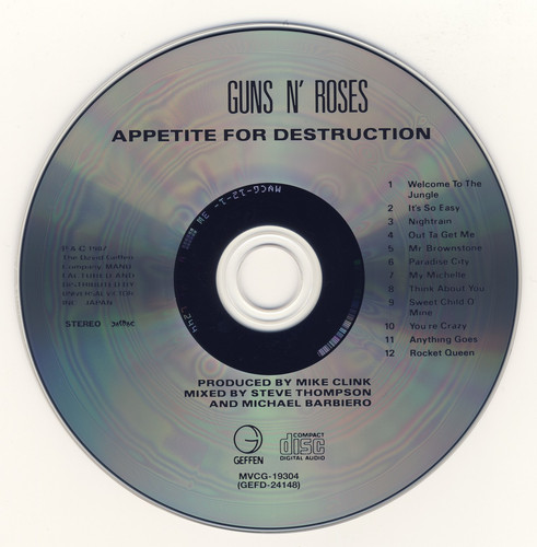 Guns n' Roses Appetite for Destruction CD