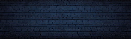 Navy blue brick wall wide texture. Dark indigo masonry large long background. Gloomy night backdrop.jpg