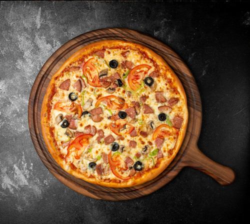 crispy mixed pizza with olives sausage.jpg