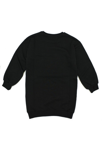 gaelle kids abito nero felpa logo bambina b.jpg