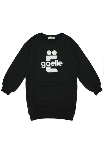gaelle kids abito nero felpa logo bambina a.jpg