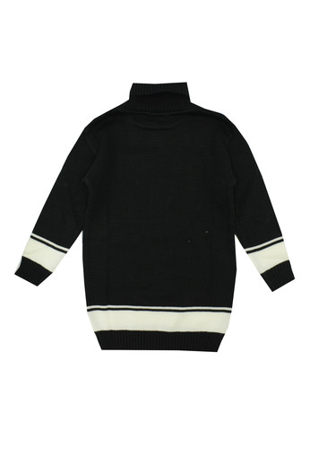 gaelle paris kids abito nero lana logo bambina b.jpg