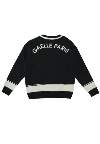 gaelle paris kids cardigan nero bianco nero logo bambina b.jpg