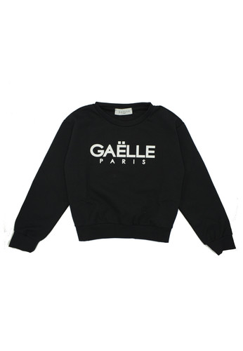 gaelle paris kids felpa nera logo ragazza a.jpg