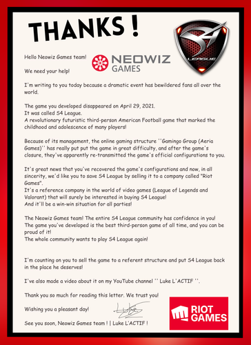 Buyout Letter from S4 League Neowiz Games.png
