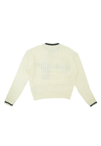 manila grace kids maglia lana bianco logo bimba b.jpg