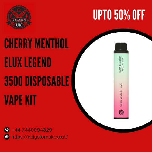 Cherry menthol elux legend 3500 Disposable Vape kit.png