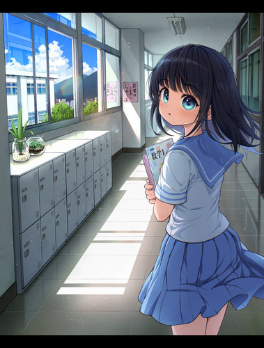 111178524(13223430) 廊下で振り返る女の子：RE.jpg
