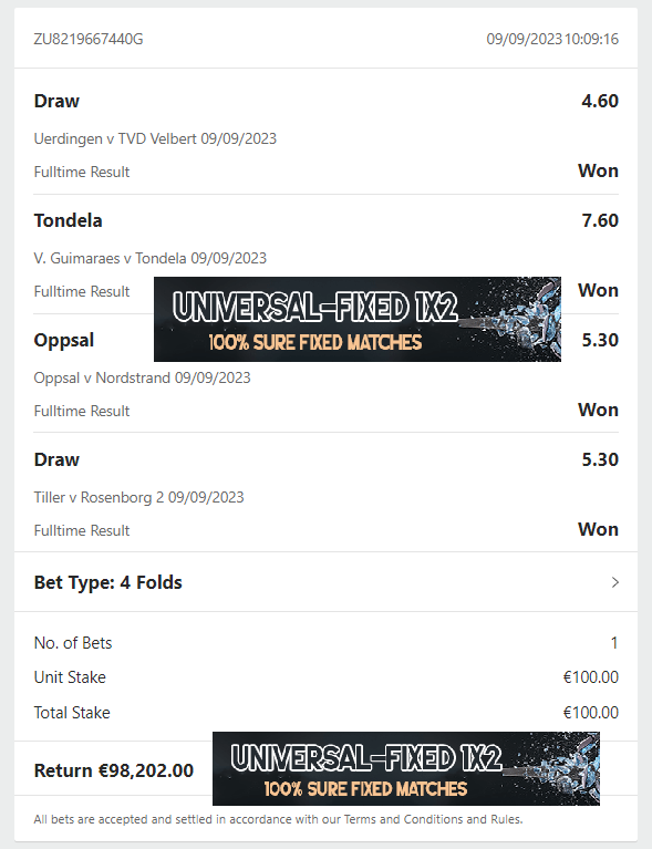 Universal-fixed1x2.com | Vip Combined Fixed Matches Ticket