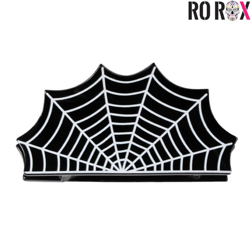 Ro Rox Spiderweb Halloween Goth Hairclip RR.jpg