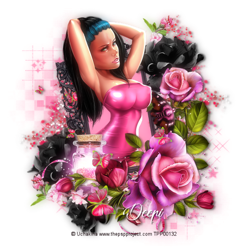 Uchakinapinkflowersdeepi