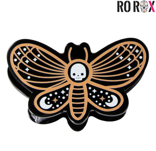 Ro Rox Deathmoth Skull Moth Goth Hairclip RR.jpg