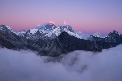 beautiful scenery summit mount everest covered with snow white clouds.jpg