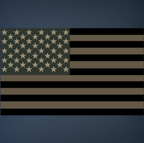 US Flag left side (woodland camo)