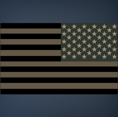 US Flag right side (woodland camo)