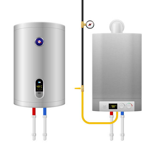 Colored realistic water heater boiler composition with two isolated and different equipment and pipe.jpg