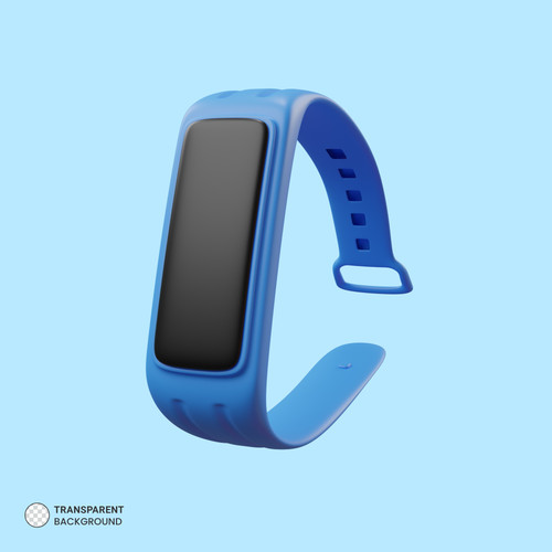 Fitness Band Smart device icon Isolated 3d render Illustration.jpg