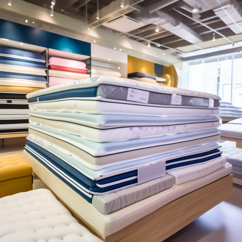 the stack of mattresses on bed in a mattress store lots of mattress there 525590476 (3).png