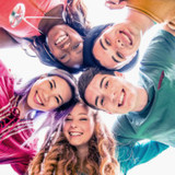 Group of friends bonding and having fun outdoors