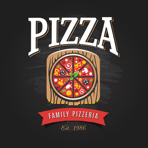 Pizzeria logo template. Vector emblem for cafe, restaurant or food delivery service..jpg