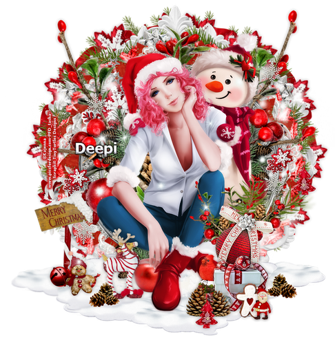 Deepi Snowman love tag