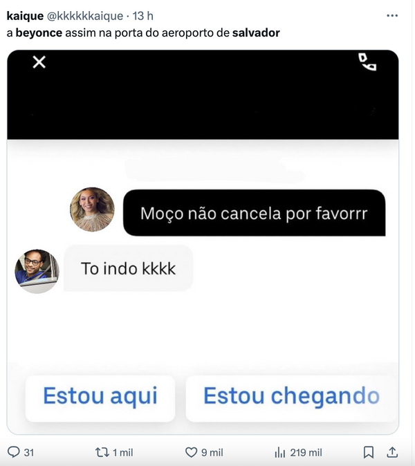 usuarios de rede sociais brincaram com beyonce pedindo um uber 1961542 article