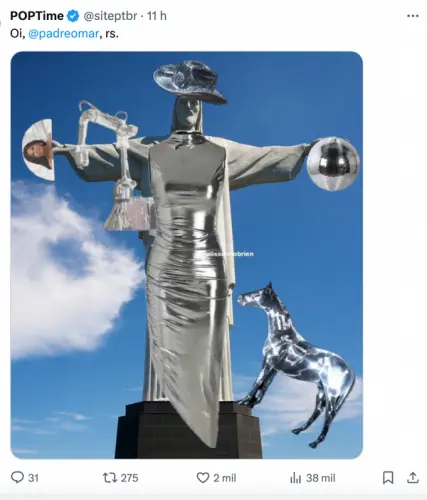 teve quem brincasse com padre omar o responsavel pelo cristo redendor e que autorizou a homenagem a .webp