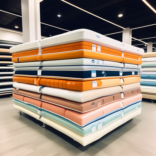 lots of premium us style mattresses in the store stack of mattresses 905351456.png