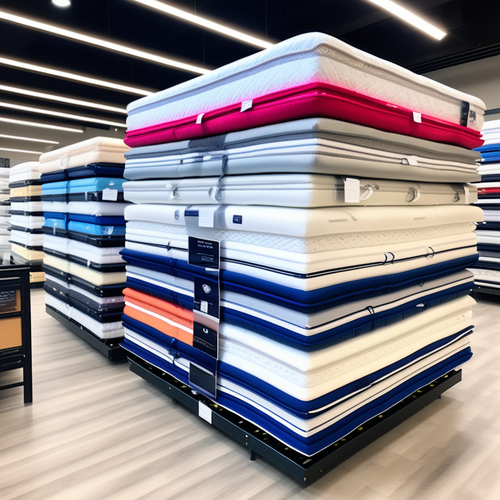 lots of premium us style mattresses in the store stack of mattresses 876901255.png