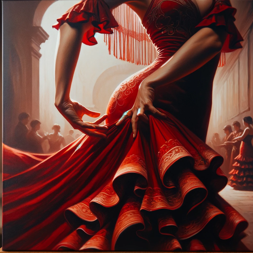 DALL·E 2023 12 21 19.52.53 Album cover for the opera aria 'Habanera', focusing on a close up of a fl.png