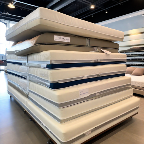 nice looking premium stack mattresses on premium beds in the store on mattress lots of mattresses i .png