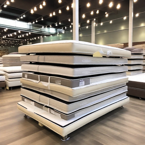 nice looking premium stack mattresses on premium beds in the store on mattress lots of mattresses i .png
