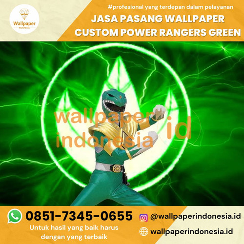 Jasa Pasang Wallpaper Custom Power Rangers Green.jpg