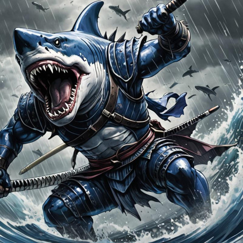 A+humanoid+samurai+shark+roaring+in+battle,+dark+fantasy+samurai+armor,+dark+fantasy+illustration,+f.jpg