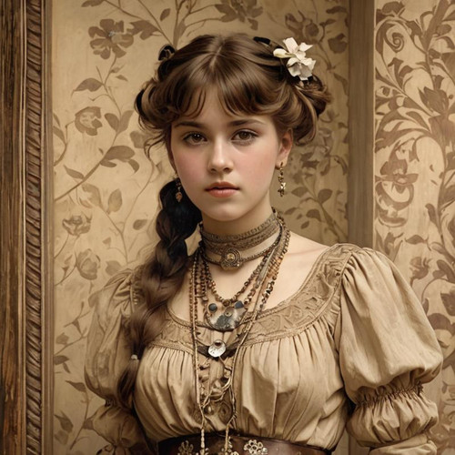 An+imaginary+scene+of+a+girl+with+brown+hair+from+the+wild+west+in+the+style+of+lawrence+alma tadema.jpg