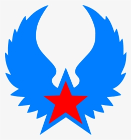 116 1168641 red star blue wings svg clip arts hd.png