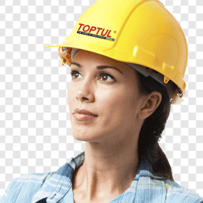 png transparent woman holding white paper wearing yellow hard hat architectural engineering construc.png