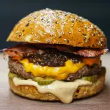 cheese burger meat