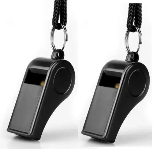 black colour plastic whistle with lanyard thread for sports original imag7zr2kdy8bvku.webp