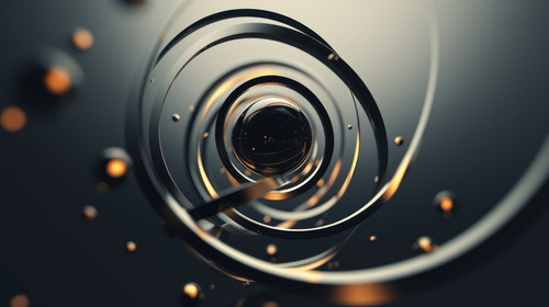 Abstract black sphere with golden rings background minimalistic clean soft focus 00166 00.jpg