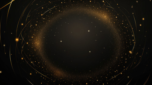 Abstract black and gold circle background with stars minimalistic clean soft focus 00024 00.jpg