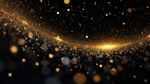 Abstract black and gold circle background with stars minimalistic clean soft focus 00024 01.jpg