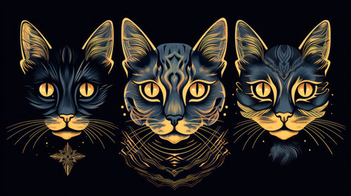 Hand drawn vector cats illustrartion Vector illustration 00220 00.jpg