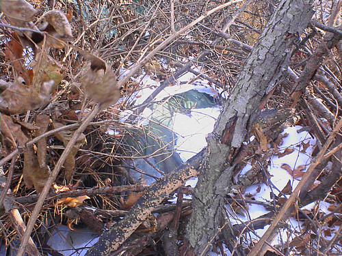  mycavet made from layers of cheap blankets and plastic. snow on top didnt melt in winter.jpg