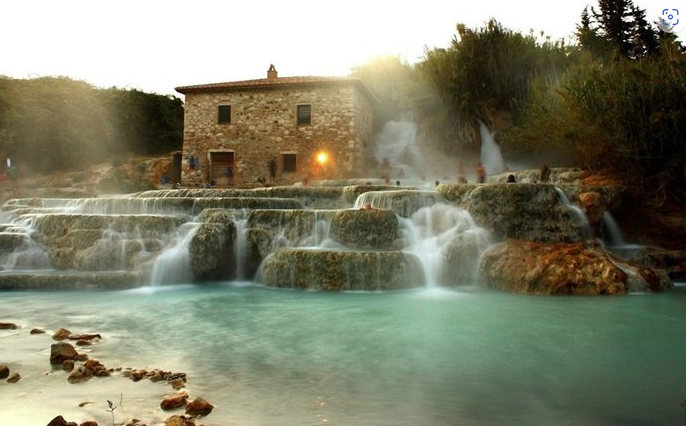 The thermal baths of Saturnia in Italy