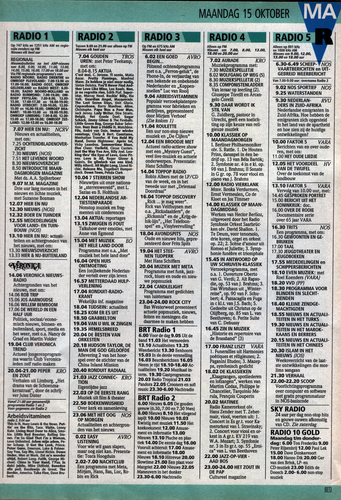 Veronica Radio TV 61 Weekblad 13 tot en met 19. Oktober 1990