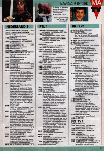 Veronica Radio TV 65 Weekblad 13 tot en met 19. Oktober 1990