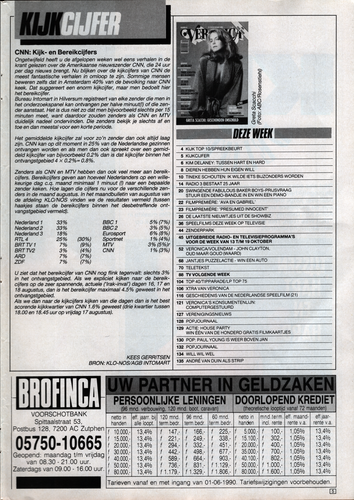 Veronica Radio TV 05 Weekblad 13 tot en met 19. Oktober 1990