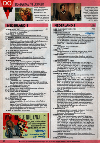 Veronica Radio TV 92 Weekblad 13 tot en met 19. Oktober 1990