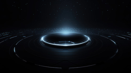 Abstract black technology background with light circle ring minimalistic clean soft focus 00170 02.jpg